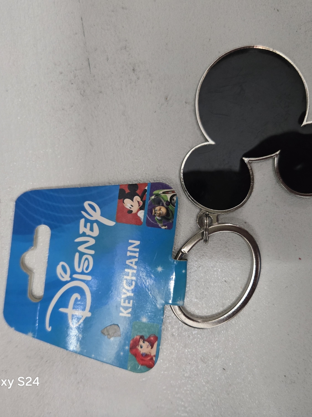 Disney Black Mickey Mouse Silhouette Keychain